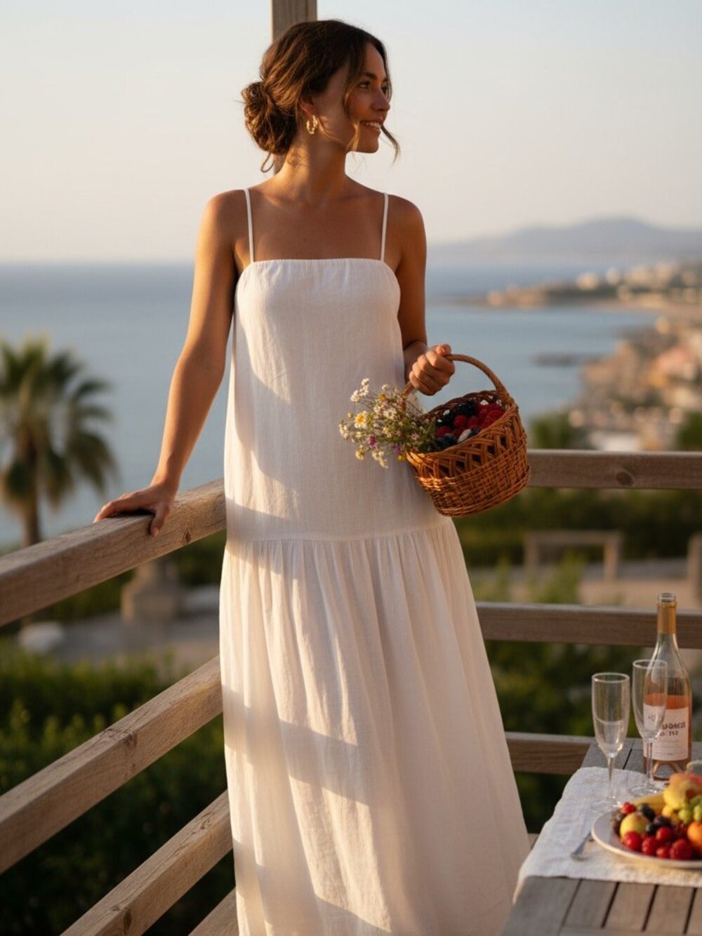 🤍 ZARA White Linen Blend Gauze Sundress – Size Small – NWT 🤍